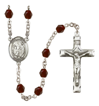 Silver-Plated 6mm Saint James the Greater  Engraved Catholic Rosaries