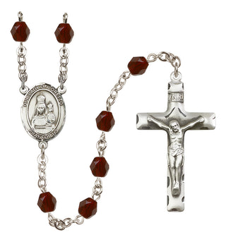 Silver-Plated 6mm Our Lady of Loretto  Engraved Catholic Rosaries