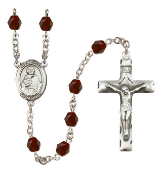 Silver-Plated 6mm Saint Philip the Apostle  Engraved Catholic Rosaries