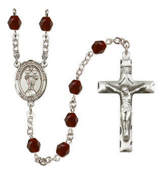 Silver-Plated 6mm Our Lady of All Nations  Engraved Catholic Rosaries