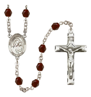 Silver-Plated 6mm Our Lady of Good Counsel  Engraved Catholic Rosaries