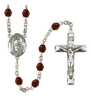 Silver-Plated 6mm Saint Paul the Hermit  Engraved Catholic Rosaries
