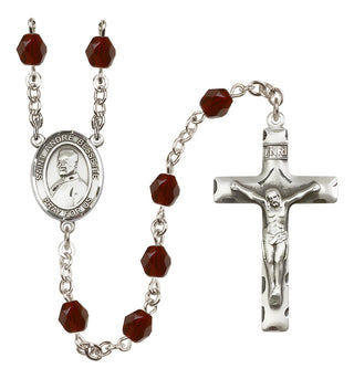 Silver-Plated 6mm Saint Andre Bessette  Engraved Catholic Rosaries