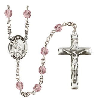 Silver-Plated 6mm Saint Veronica  Engraved Catholic Rosaries