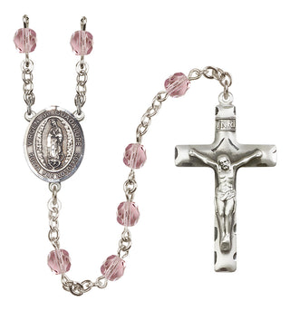 Silver-Plated 6mm Virgen de Guadalupe Rosary