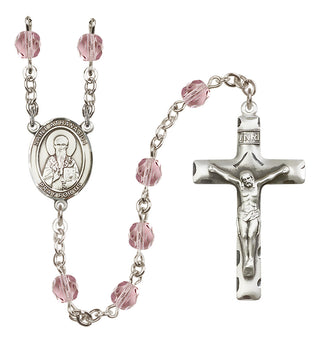 Silver-Plated 6mm Saint Athanasius  Engraved Catholic Rosaries