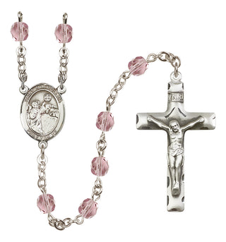Silver-Plated 6mm Saint Nimatullah  Engraved Catholic Rosaries