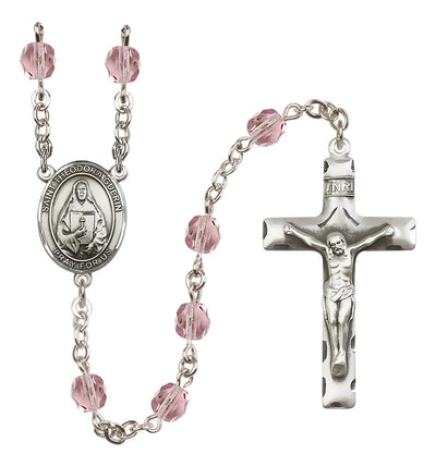 Silver-Plated 6mm St. Theodora Rosary | Engravable