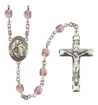 Silver-Plated 6mm Saint Raymond of Penafort  Engraved Catholic Rosaries