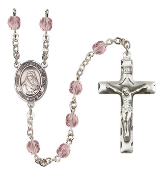 Silver-Plated 6mm Saint Jadwiga of Poland  Engraved Catholic Rosaries