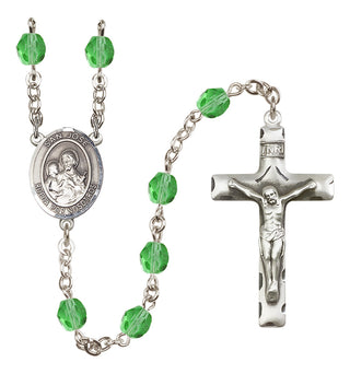 Silver-Plated 6mm San Jose  Engraved Catholic Rosaries