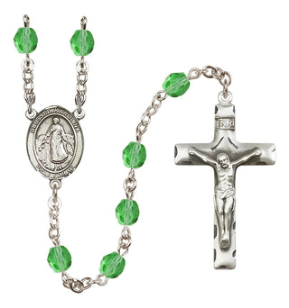 Silver-Plated 6mm Blessed Karolina Kozkowna  Engraved Catholic Rosaries
