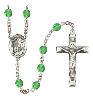 Silver-Plated 6mm Saint Polycarp of Smyrna  Engraved Catholic Rosaries