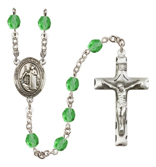 Silver-Plated 6mm Saint Raymond of Penafort  Engraved Catholic Rosaries