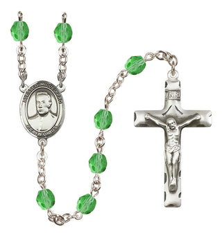 Silver-Plated 6mm Blessed Miguel Pro  Engraved Catholic Rosaries