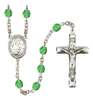 Silver-Plated 6mm Saint Jeanne Chezard de Matel  Engraved Catholic Rosaries