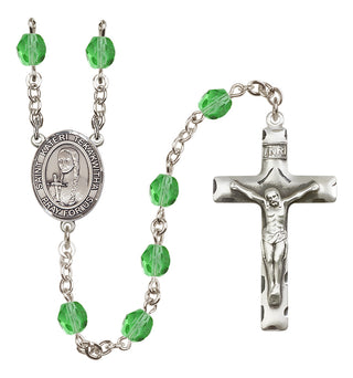 Silver-Plated 6mm Saint Kateri Tekakwitha  Engraved Catholic Rosaries