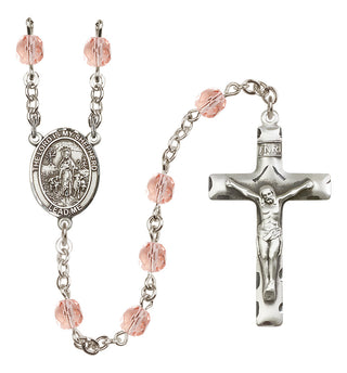 Silver-Plated 6mm Lord Is My Shepherd  Engraved Catholic Rosaries