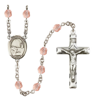 Silver-Plated 6mm Saint Sebastian / Fishing Rosary