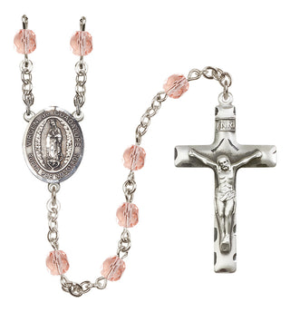 Silver-Plated 6mm Virgen de Guadalupe Rosary