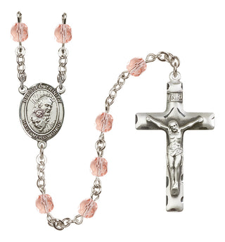 Silver-Plated 6mm Blessed Trinity  Engraved Catholic Rosaries
