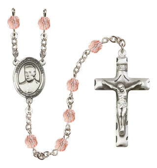 Silver-Plated 6mm Blessed Miguel Pro  Engraved Catholic Rosaries