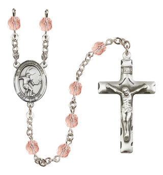 Silver-Plated 6mm Guardian Angel/Soccer Rosary