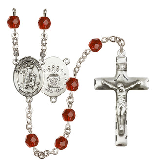 Silver-Plated 6mm Guardian Angel / Air Force Rosary