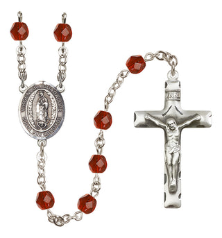 Silver-Plated 6mm Virgen de Guadalupe Rosary