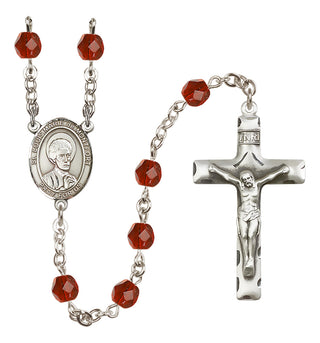 Silver-Plated 6mm Saint Louis Marie de Montfort  Engraved Catholic Rosaries