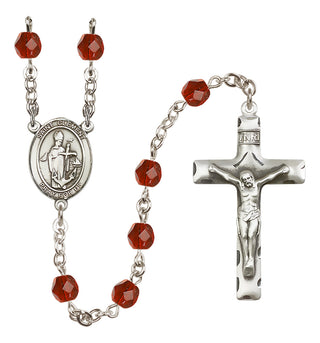 Silver-Plated 6mm Saint Clement  Engraved Catholic Rosaries