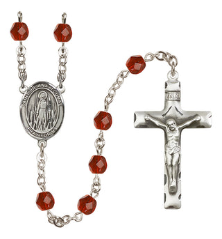 Silver-Plated 6mm Saint Juliana of Cumae  Engraved Catholic Rosaries
