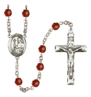 Silver-Plated 6mm Saint Regis  Engraved Catholic Rosaries