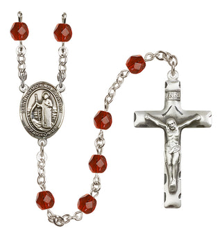Silver-Plated 6mm Saint Raymond of Penafort  Engraved Catholic Rosaries