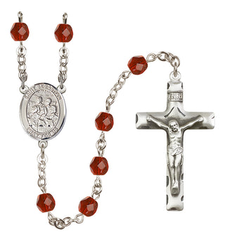 Silver-Plated 6mm Saint Sebastian / Choir Rosary