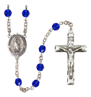 Silver-Plated 6mm Virgen de Guadalupe Rosary