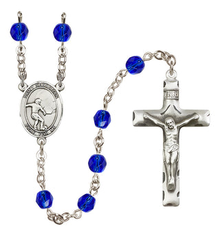 Silver-Plated 6mm Saint Sebastian / Soccer Rosary