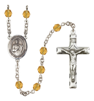 Silver-Plated 6mm San Judas  Engraved Catholic Rosaries