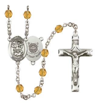 Silver-Plated 6mm Saint Michael / Coast Guard Rosary