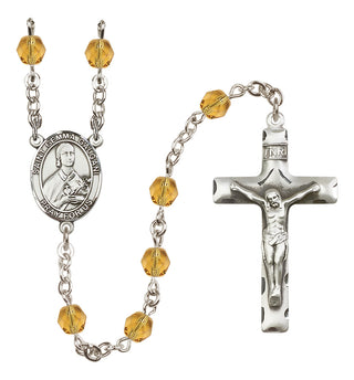 Silver-Plated 6mm Saint Gemma Galgani  Engraved Catholic Rosaries