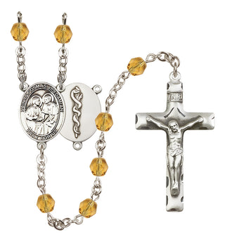 Silver-Plated 6mm Saints Cosmas & Damian / Doctors Rosary