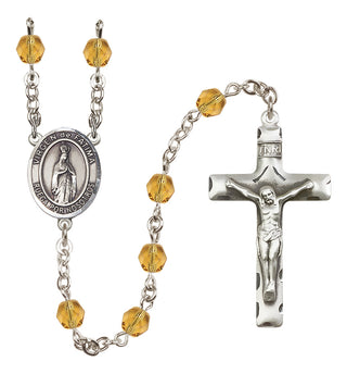 Silver-Plated 6mm Virgen de Fatima  Engraved Catholic Rosaries