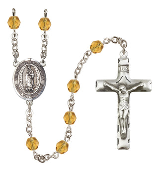 Silver-Plated 6mm Virgen de Guadalupe Rosary