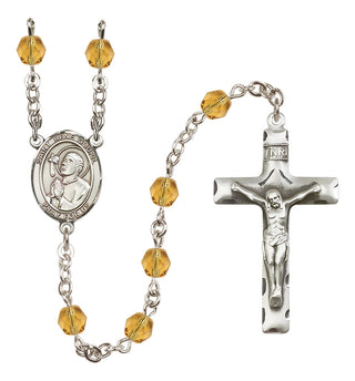 Silver-Plated 6mm Saint Rene Goupil  Engraved Catholic Rosaries