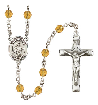 Silver-Plated 6mm Saint Dismas  Engraved Catholic Rosaries