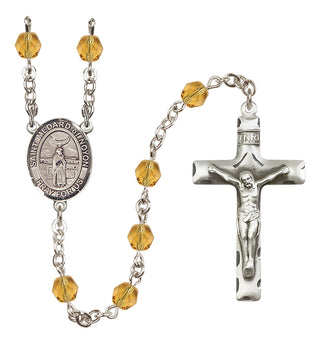 Silver-Plated 6mm Saint Medard of Noyon  Engraved Catholic Rosaries