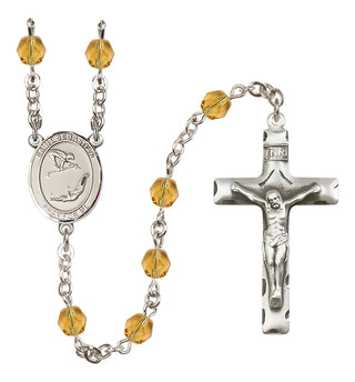Silver-Plated 6mm Saint Sebastian/Gymnastics Rosary
