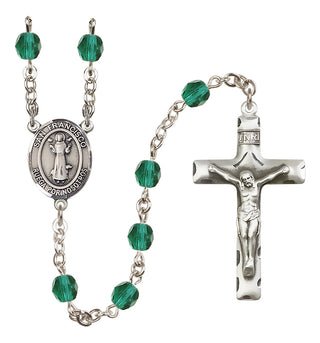 Silver-Plated 6mm San Francis  Engraved Catholic Rosaries