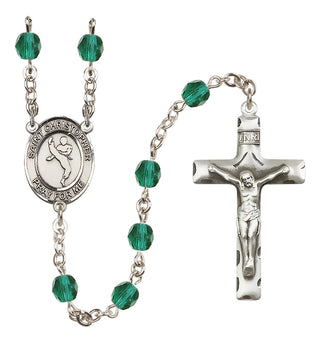 Silver-Plated 6mm Saint Christopher/Martial Arts Rosary