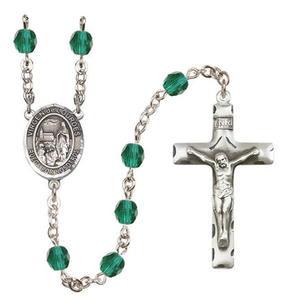 Silver-Plated 6mm Virgen de Lourdes  Engraved Catholic Rosaries